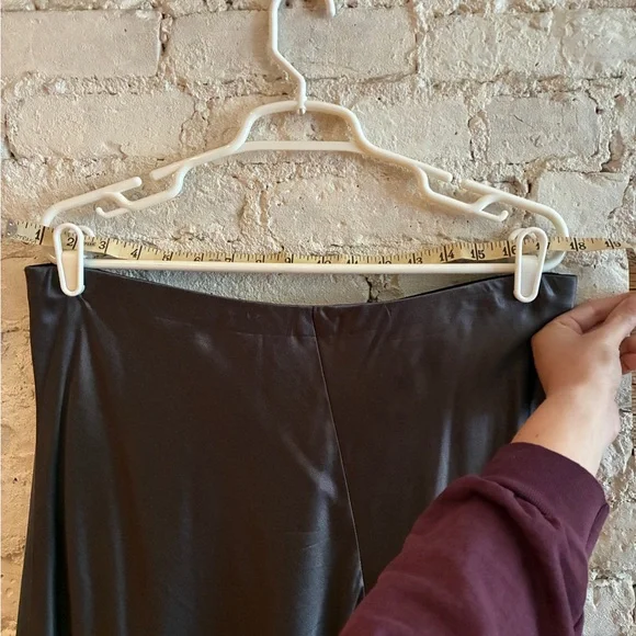 Johnny Was Gray Satin Long Skirt - Picture 3 of 4